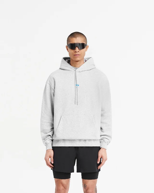 247 Oversized Hoodie - Ash Grey Electric Blue