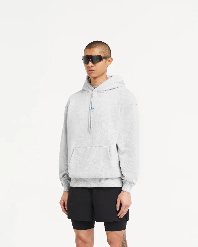 247 Oversized Hoodie - Ash Grey Electric Blue