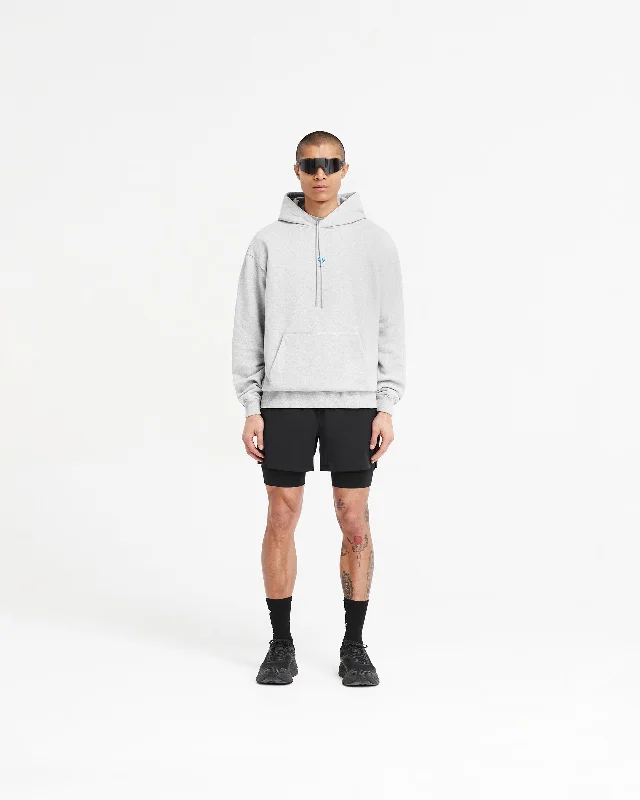 247 Oversized Hoodie - Ash Grey Electric Blue