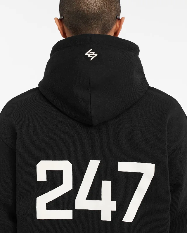 247 Oversized Hoodie - Jet Black