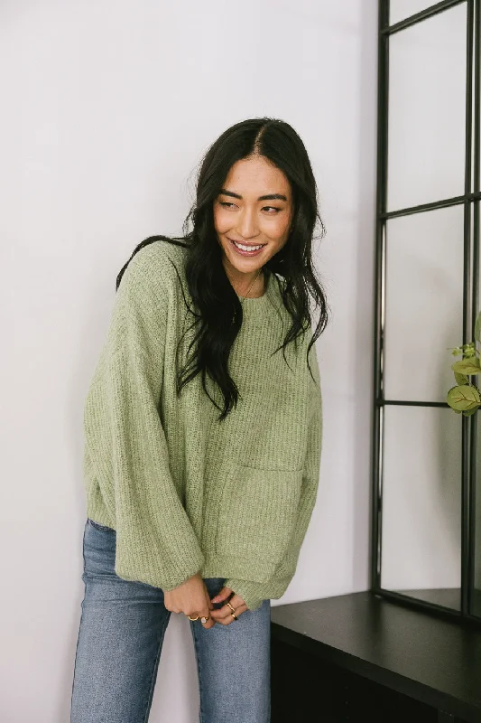 Aliyah Knit Sweater in Green