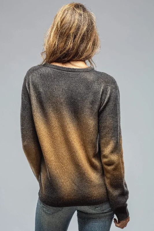 Andy Over-Dyed Cashmere V-Neck In Ocra