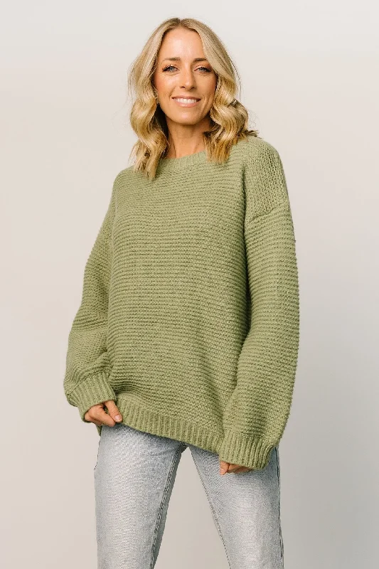 Bentley Chunky Knit Sweater | Olive