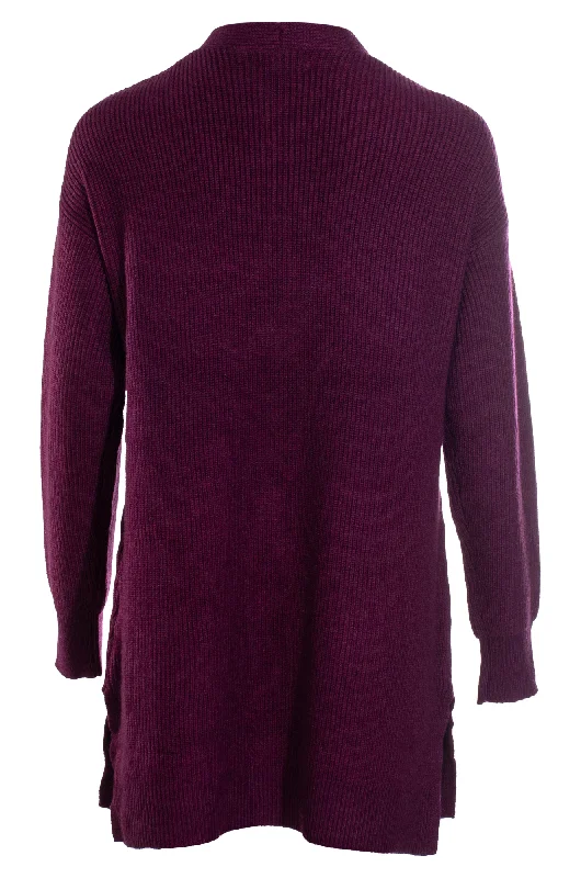 Luxe Knitwear long length Cardgian | Berry Marle | 7338ZZ