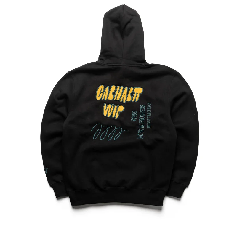 Carhartt WIP Hooded Signature Sweatshirt - Black