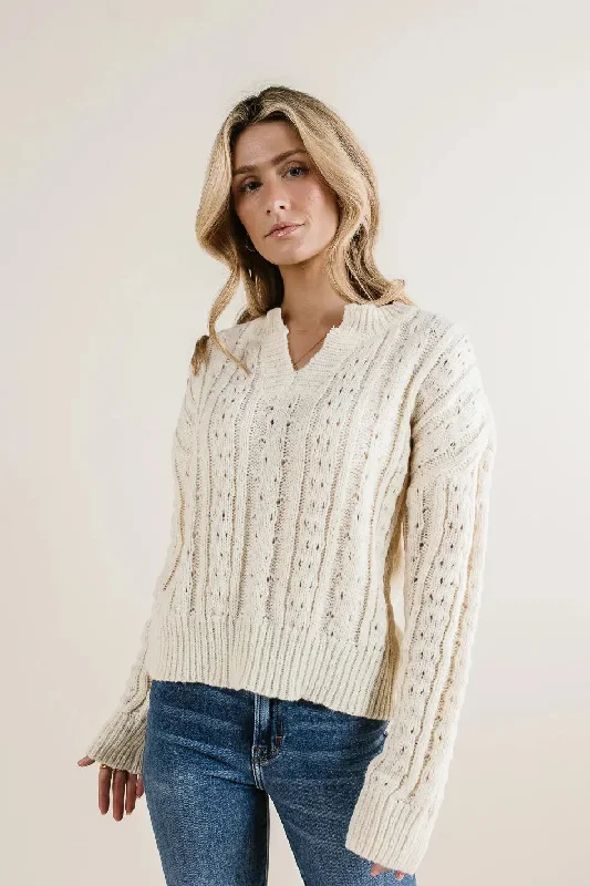 Emilia Knit Sweater in Cream