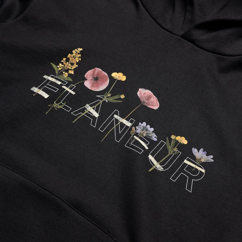 Flaneur Botanical Hoodie - Black