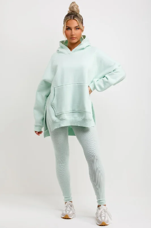 Hoodie And Leggings Set Mint Green