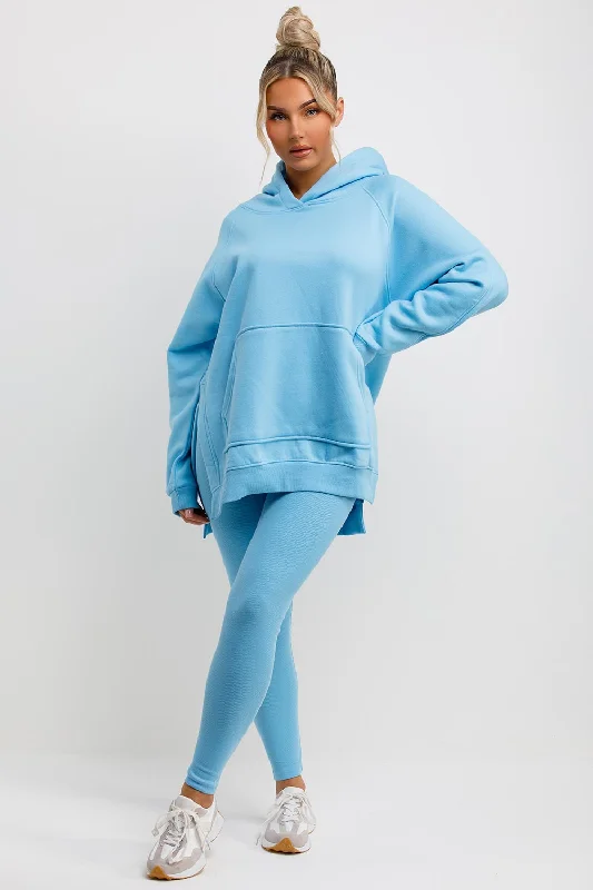 Hoodie And Leggings Set Sky Blue