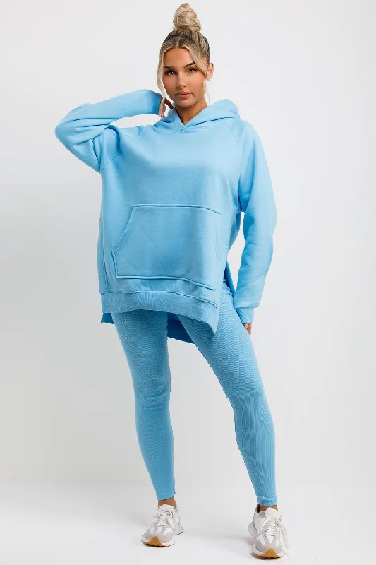 Hoodie And Leggings Set Sky Blue