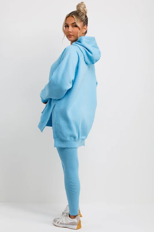 Hoodie And Leggings Set Sky Blue