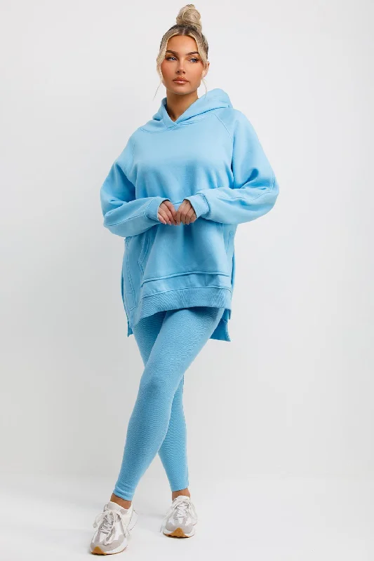 Hoodie And Leggings Set Sky Blue