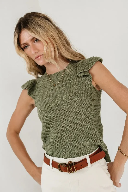 Lexi Sweater Top in Sage