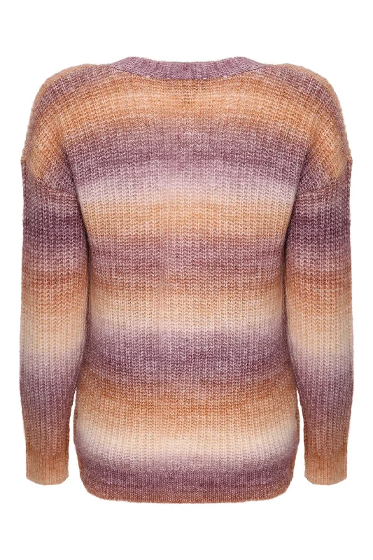 Multicolour Touch of Wool Cardigan | CARAMEL BERRY | 6971ZR