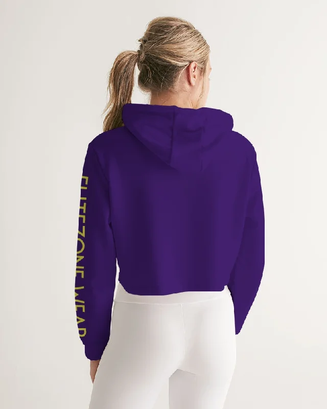 PURPLE FLITE Women's Cropped Hoodie