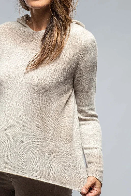 Rubina Merino Hooded Pullover In Natural