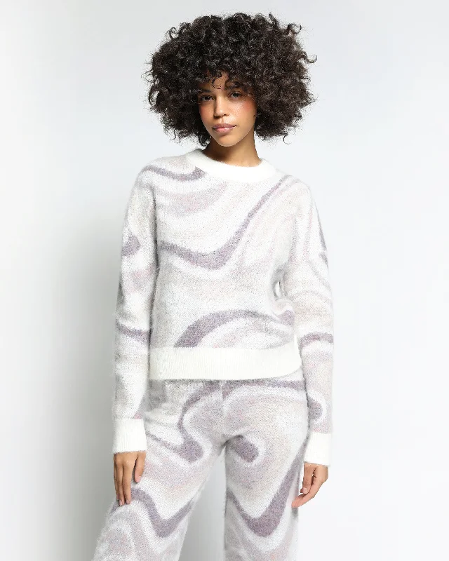 Spectrum Swirl Mohair Crewneck L/S  Sweater