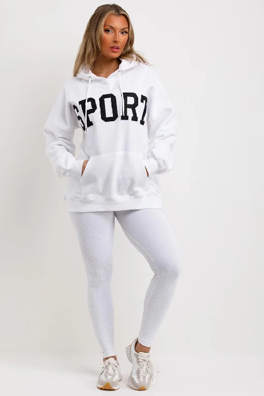 Sport Hoodie White