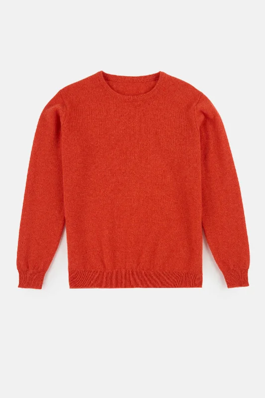 Women's Lambswool Crew Neck - Flame Red