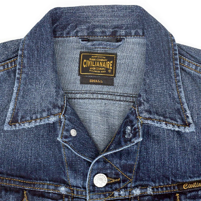 5 Pocket 12.4 oz Denim Ryder Jacket - Macon Wash