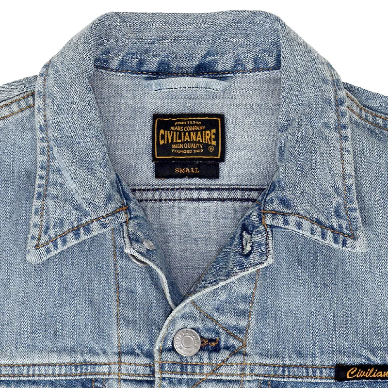 5 Pocket 12.4 oz Denim Ranch Vest - Memphis Wash