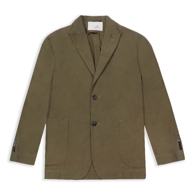 A.B.C.L. Giacco Blazer - Tela Natural Neps Military