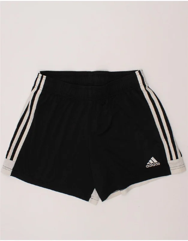 ADIDAS Womens Sport Shorts UK 8/10 Small Black Colourblock Polyester