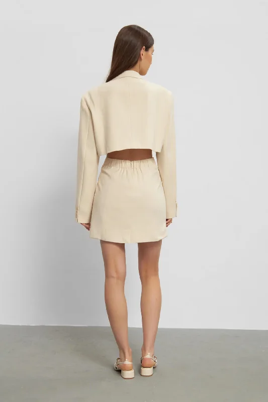 Berlin Cropped Blazer - Nude