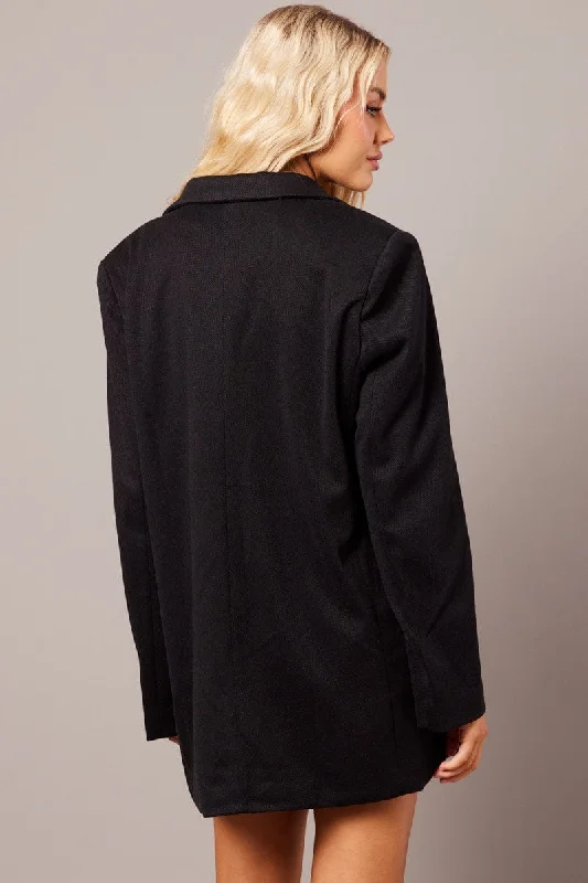 Black Oversized Blazer Long Sleeve