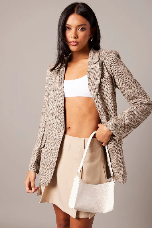 Brown Check Blazer