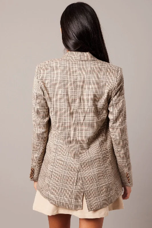 Brown Check Blazer