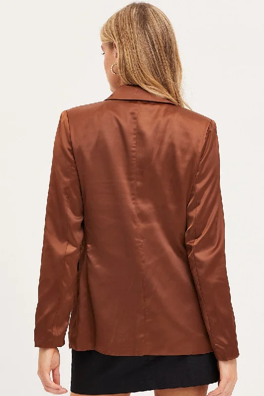 Brown Workwear Jacket Long Sleeve