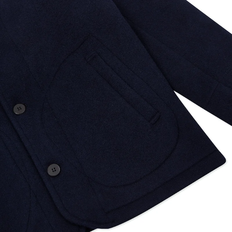 Burrows & Hare Lightweight Shawl Collar Jacket - Navy