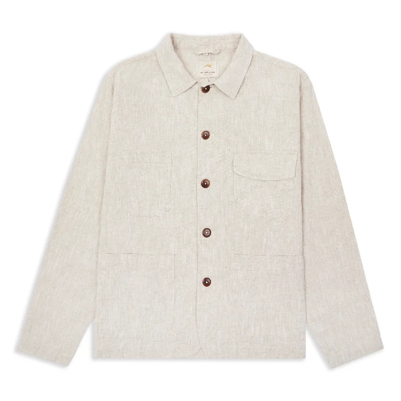 Burrows & Hare Linen Jericho Jacket - Beige