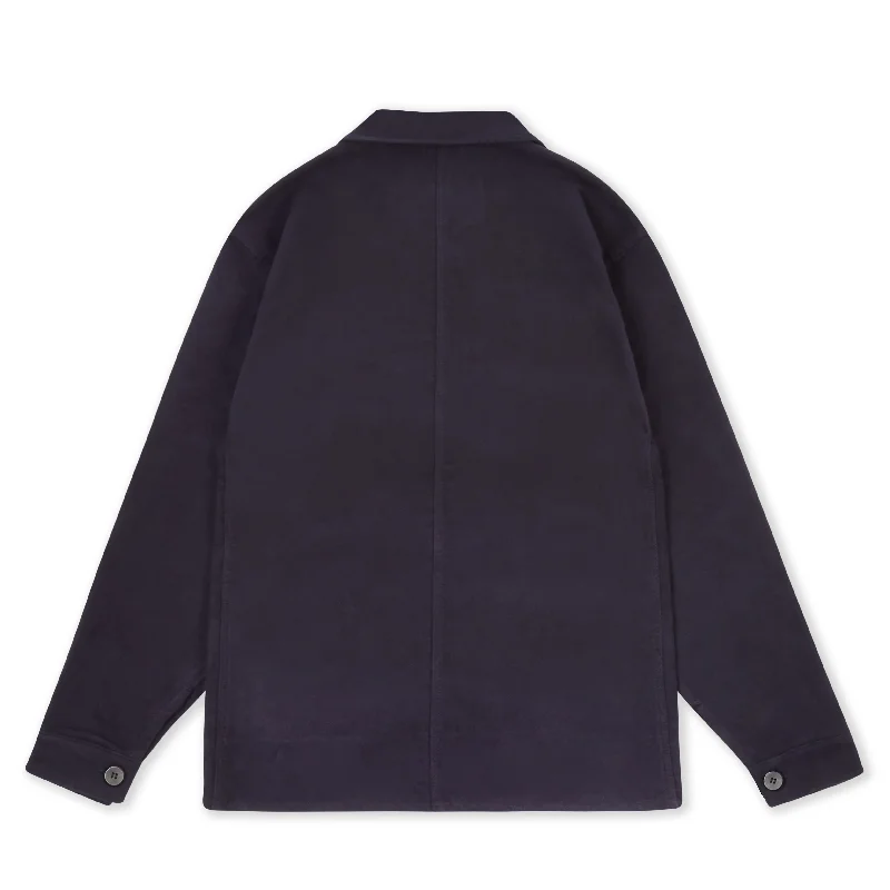 Burrows & Hare Luxury Heavyweight Moleskin Workwear Jacket - Navy