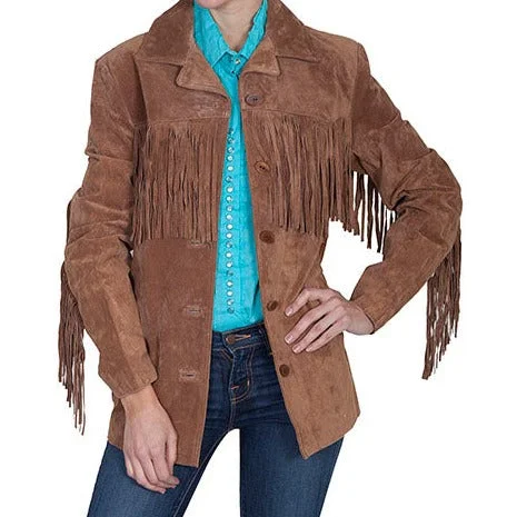 Scully Women's Cinnamon Fringe Suede Jacket