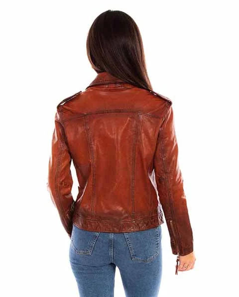 Scully Women's Zip Front Leather Jacket