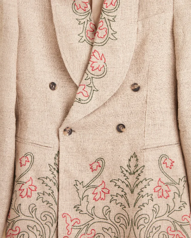 Embroidered Trumpetflower Suit Jacket