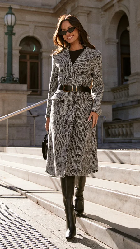 Jayla Longline Coat - Grey