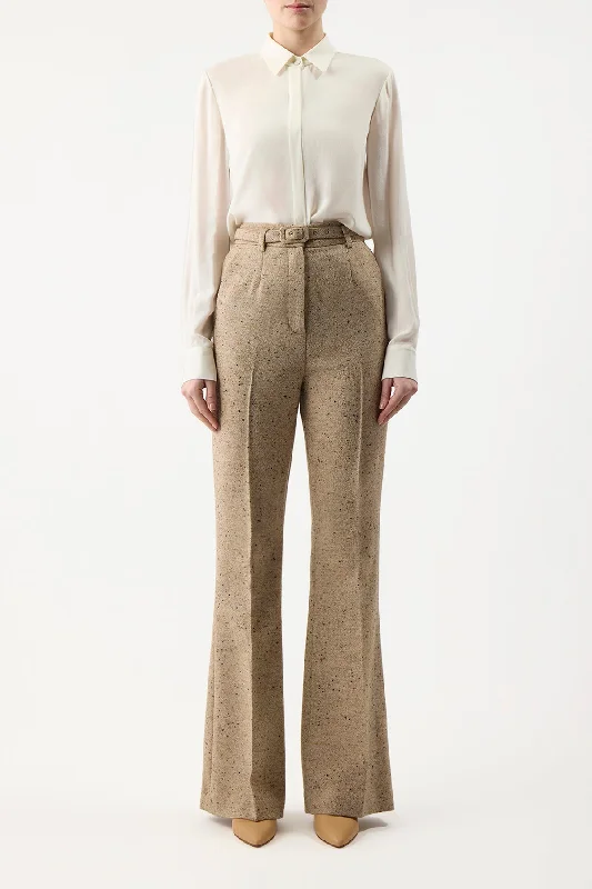 Josh Pant in Oatmeal Multi Cashmere Virgin Wool