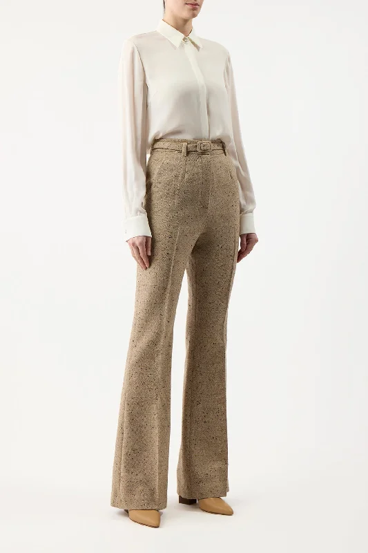 Josh Pant in Oatmeal Multi Cashmere Virgin Wool