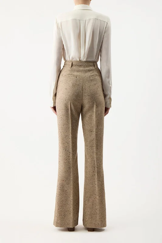 Josh Pant in Oatmeal Multi Cashmere Virgin Wool