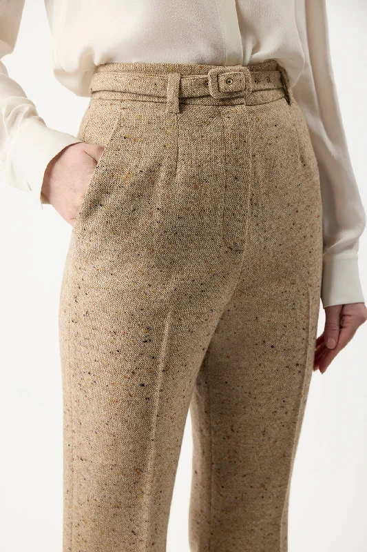 Josh Pant in Oatmeal Multi Cashmere Virgin Wool