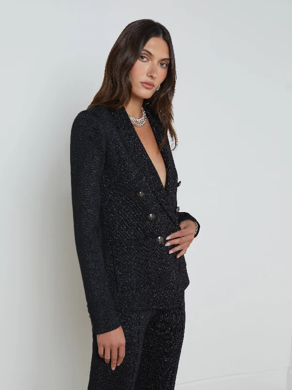 Kenzie Metallic Knit Blazer