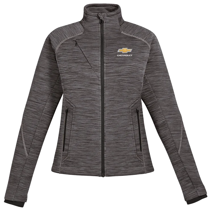 Ladies Chevrolet Gold Bowtie Full Zip Bonded Fleece Jacket