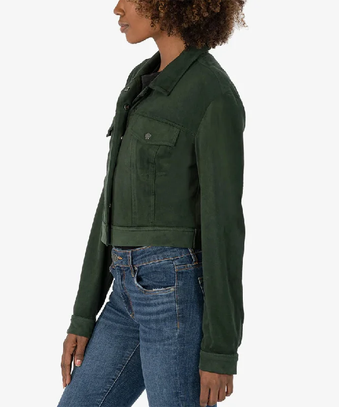 Lorelei Cropped Faux Suede Jacket