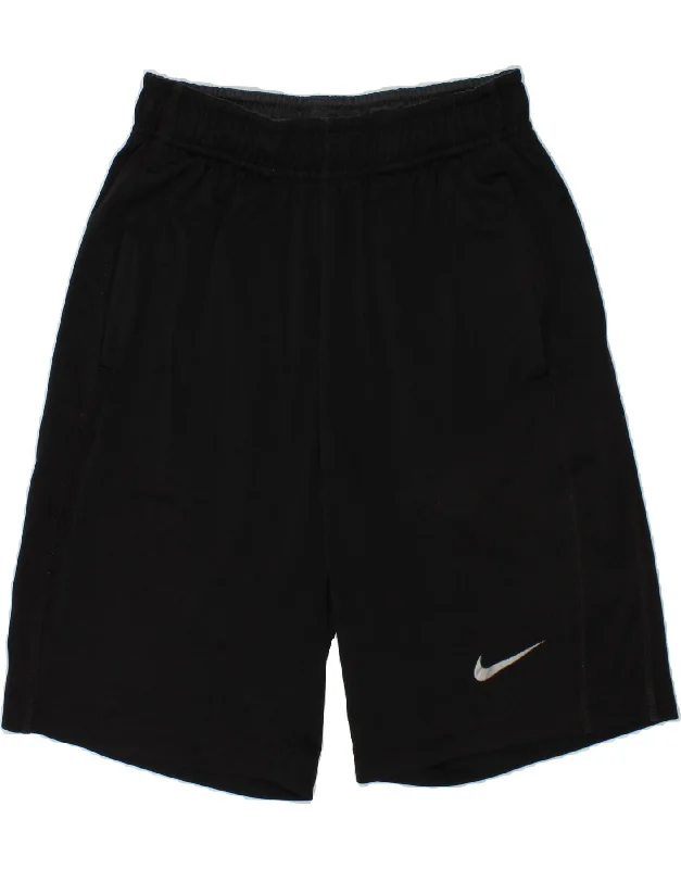 NIKE Womens Dri Fit Sport Shorts UK 8 Small Black Polyester