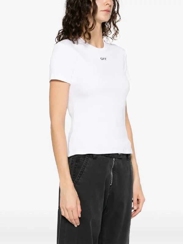 OFF-WHITE Women Off Stamp Rib Basic Tee