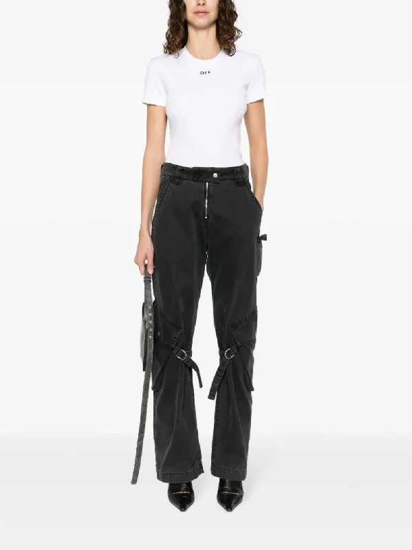 OFF-WHITE Women Off Stamp Rib Basic Tee