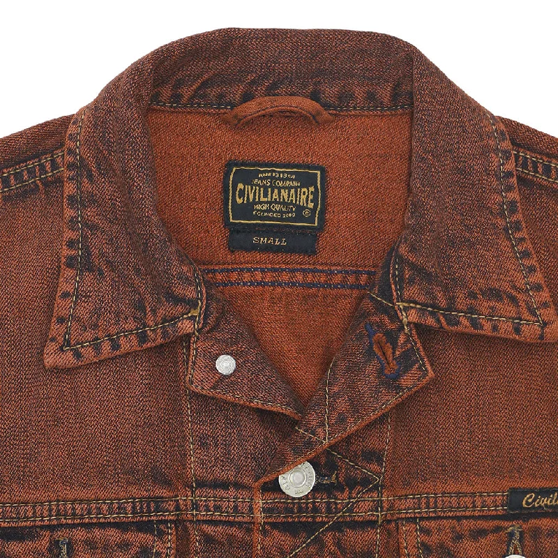 Pocket 12.4 oz Denim Ranch Jacket - Orange Memphis Wash